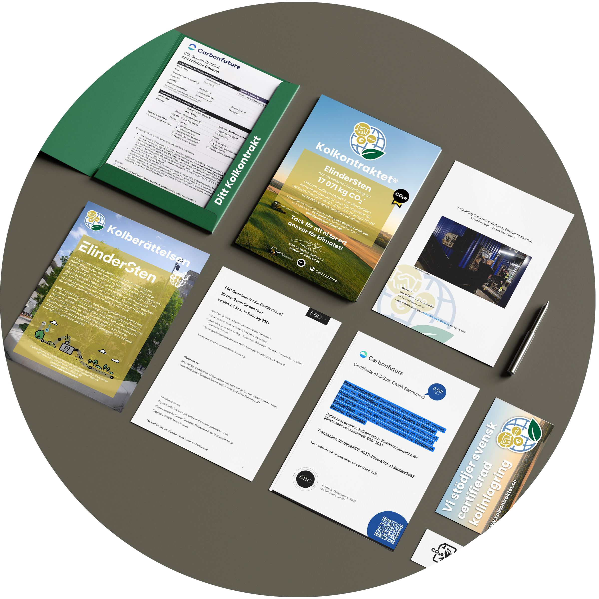 En samling dokumentation i form av Kolkontrakt