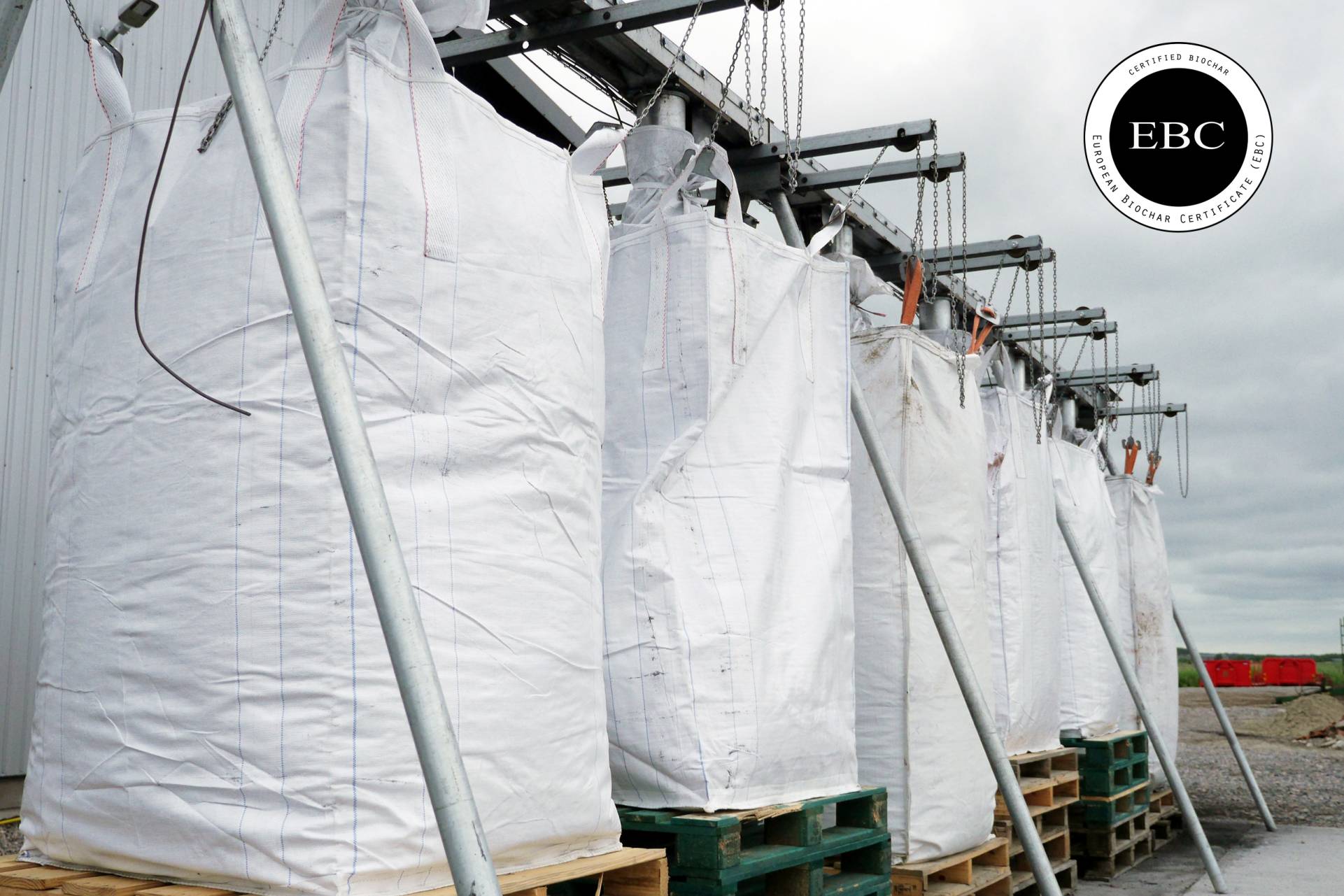 Biokolutmatning till big bags vid certifierad biokolanläggning